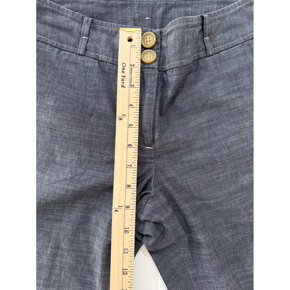 Rafaella Petites Heathered Denim Lightweight Wide Leg Trousers Size 10P W409 - Picture 8 of 9